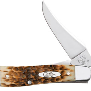 Case Knives Amber Bone Peach - Seed Jig Russlock