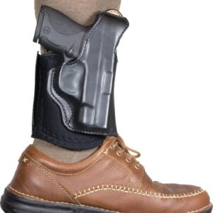 Desantis Diehard Ankle Holster - Rh Leather S&w J 2-2.25 Black
