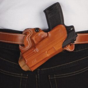 Desantis Small Of Back Holster - Rh Owb Lthr For Glock 17-19 Tn