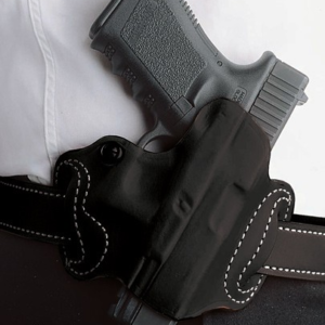Desantis Mini Slide Holster - Owb Rh Lthr Fits Glock 43 Blk