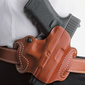 Desantis Mini Slide Holster - Owb Rh Leather 1911 Tan