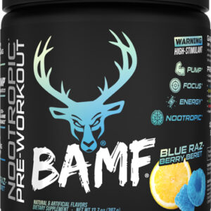 Bucked Up Pre-workout Bamf - Blue Raz-berry Beret 30serving