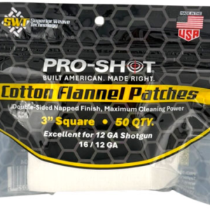 Pro Shot Cleaning Patch Cotton - Flannel 12ga-16ga 3" 50ct