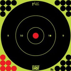 Splatter Shot Target Bullseye - 12" Green Peel-stick 5ea