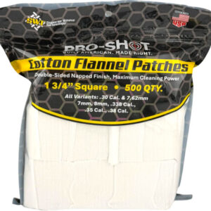 Pro Shot Cleaning Patch Cotton - Flannel .30-.38 1 3-4" 500ct