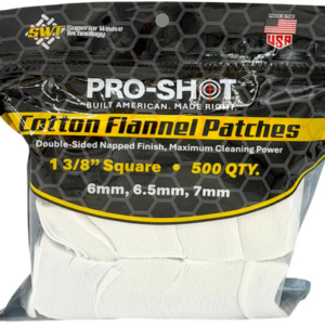 Pro Shot Cleaning Patch Cotton - Flannel 6mm-7mm 1 3-8" 500ct