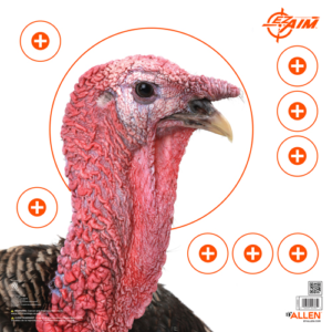 Allen Ez Aim Turkey Target - 6-pk 12"x12" 4 Color Pattereng