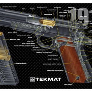 Tekmat Armorers Bench Mat - 11"x17" 1911 Pistol Cut Away
