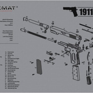Tekmat Armorers Bench Mat - 11"x17" 1911 Pistol Grey
