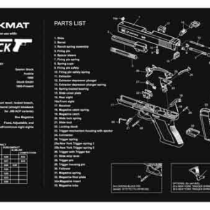 Tekmat Armorers Bench Mat - 11"x17" For Glock 17 G3