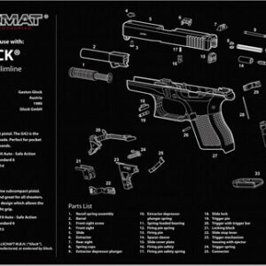 Tekmat Armorers Bench Mat - 11"x17" For Glock 42-43