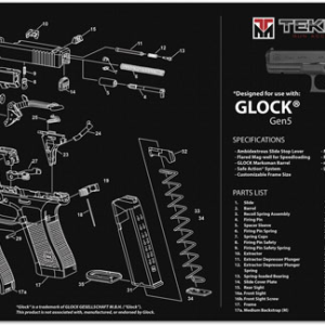 Tekmat Armorers Bench Mat - 11"x17" For Glock G5 Black