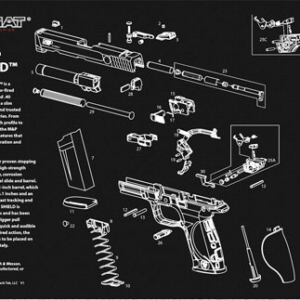 Tekmat Armorers Bench Mat - 11"x17" S&w M&p Shield Black