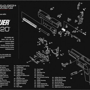 Tekmat Armorers Bench Mat - 11"x17" Sigarms P320 Black