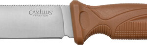 Camillus Swedge Fixed Blade - 4.3" Ss Blade Nylon Brown