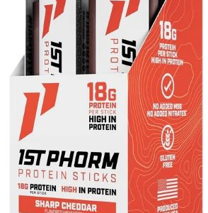 1st Phorm Protein Beef Sticks - Sharp Cheddar 15 Sticks