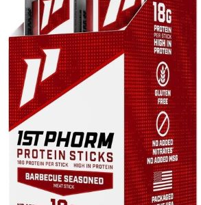 1st Phorm Protein Beef Sticks - Barbecue Seasoned 15 Sticks