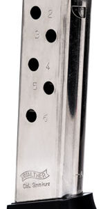 Walther Magazine Ppk 380 - 380acp 6rd Finger Rest Nkl