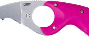 Crkt Bear Claw 2.39" Pink W- - Veff Serrations Belt Clip