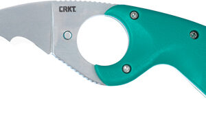Crkt Bear Claw 2.39" Green W- - Veff Serrations Belt Clip