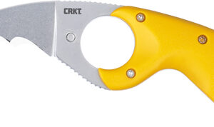 Crkt Bear Claw 2.39" Yellow W- - Veff Serrations Belt Clip