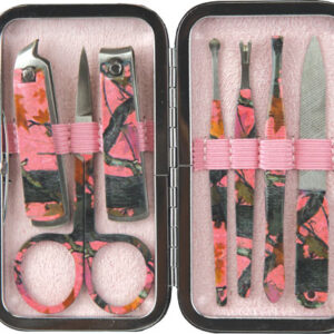 Rivers Edge Womens 7 Piece - Manicure Set Pink Camo