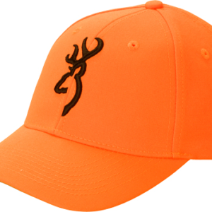 Browning Cap Safety Orange W- - 3-d Buck Mark Logo Adjustable
