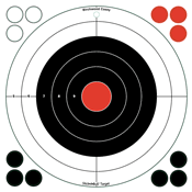 B-c Target Stick-a-bull 12" - Bull's-eye 5 Targets