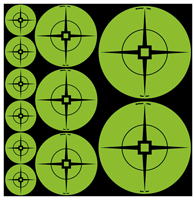 B-c Target Spots Assortment - Green 1"-60-2"-30-3"-20