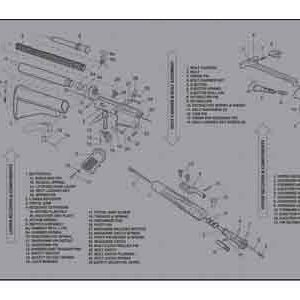 Tekmat Armorers Bench Mat - 12"x36" Ar-15 Grey