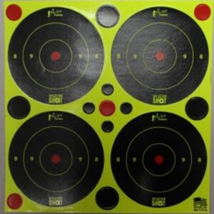Splatter Shot Target Bullseye - 3" Green Peel-stick 12 Sheets