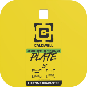 Caldwell Ar500 5" Gong Target - 1-4" Rimfire-handgun Steel Ylw