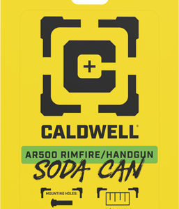 Caldwell Ar500 Rimfire Soda - Can Target 1-4" Yellow