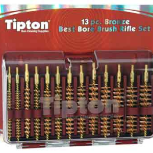 Tipton 13-piece Bronze Rifle - Bore Brush Set W-storage Case