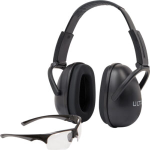 Ultrx Blocker Ear & Eye Combo - 23db Black Muff-clear Eyes