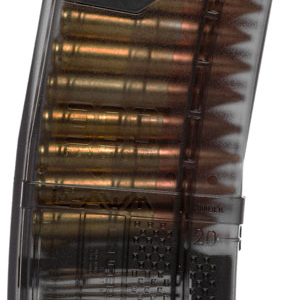 Lancer Magazine L5awm Ar-15 - 300blk 20rd Translucent Smoke