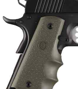 Hogue Grips Colt Govt Model - W-finger Grooves Od Green