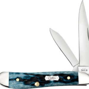 Case Knives Pocket Worn - Mediterranean Blue Bone Peanut