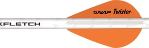 Nap Quickfletch W-2" Twister - Vanes White-orange-orange 6pk