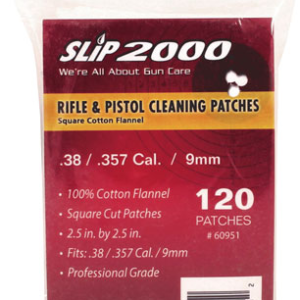 Slip 2000 Cleaning Patches - 2.5"sq .38-357-40-9mm 120-pac!