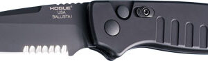 Hogue Ballista-i Button Auto - Tanto Prt. Serrated Matte Blk