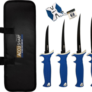 Accusharp 6-piece Fillet Knife - Kit W-sharpener & Zip Case