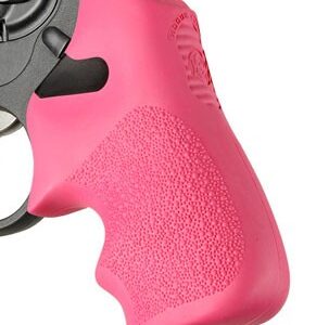 Hogue Grips Tamer Ruger Lcr - Pink W-finger Groove