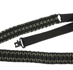 Toc Paracord Rifle Sling With - Swivel Black-gray