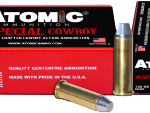 Atomic Cowboy 38 Special - 125gr Lead-rnfp 50rd 10bx-cs !