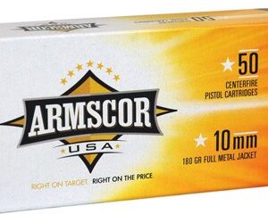 Armscor 10mm 180gr Fmj - 50rd 20bx-cs Made In Usa