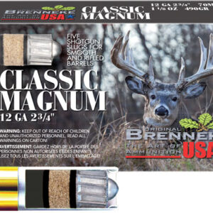 Brenneke Usa Classic Mag 12ga - 2.75" 1-1-8oz Slug 5rd 50bx-cs