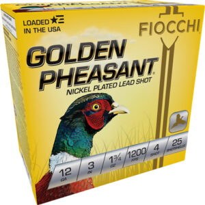 Fiocchi Golden Pheasant 12ga - 3" 1-3-4oz #4 25rd 10bx-cs