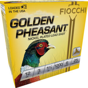 Fiocchi Golden Pheasant 12ga - 3" 1-3-4 #6 25rd 10bx-cs