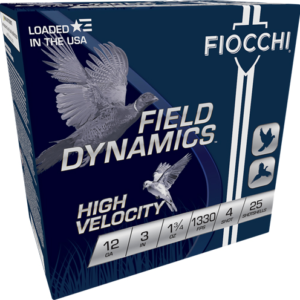 Fiocchi 12ga 3" 1-3-4oz #4 - 1330fps 25rd 10bx-cs
